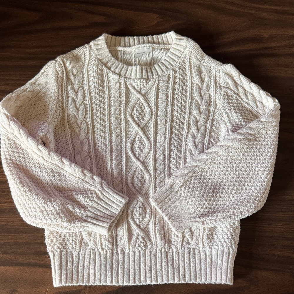Abercrombie Kids Cable Knit Sweater - White